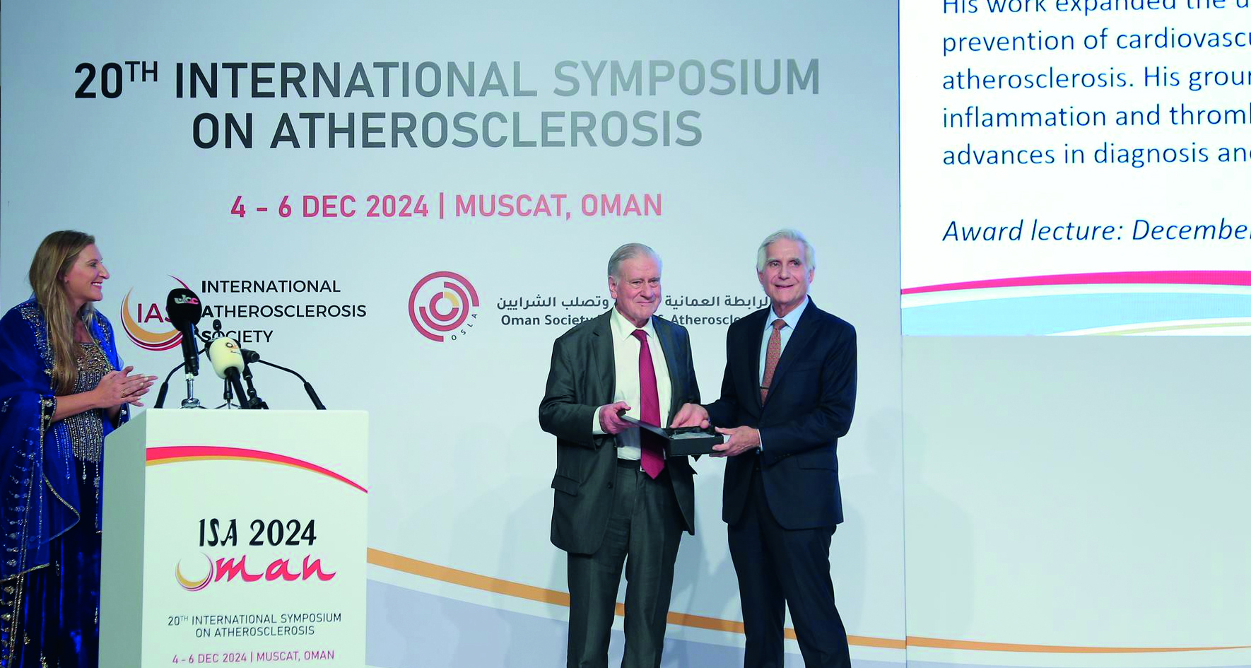 Fuster, wins prestigious award from the International Atherosclerosis Society