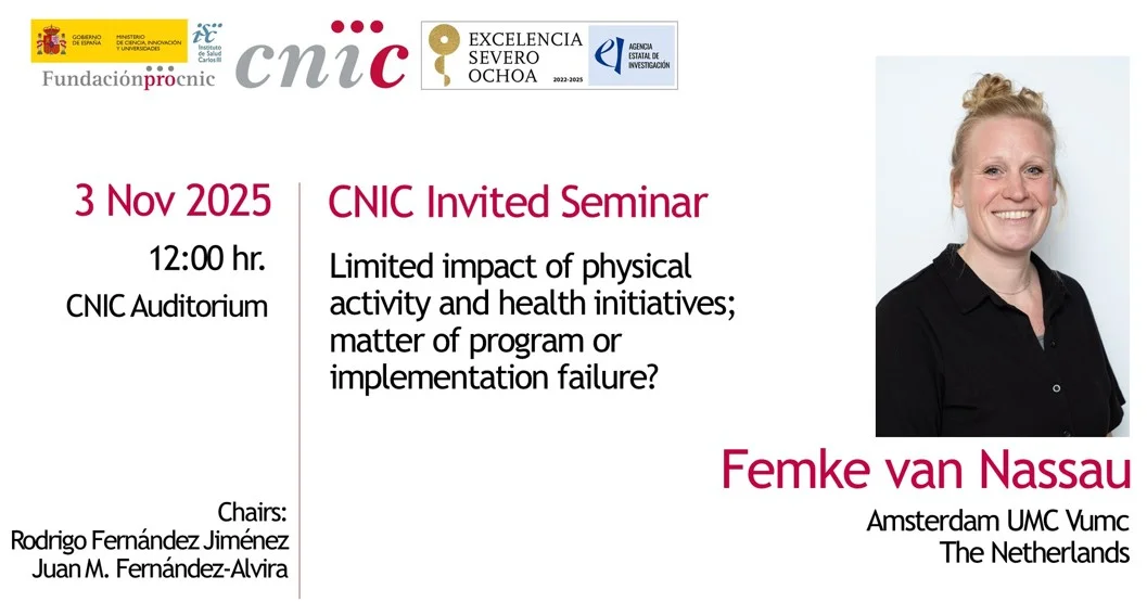 Cartel del seminario de Femke van Nassau
