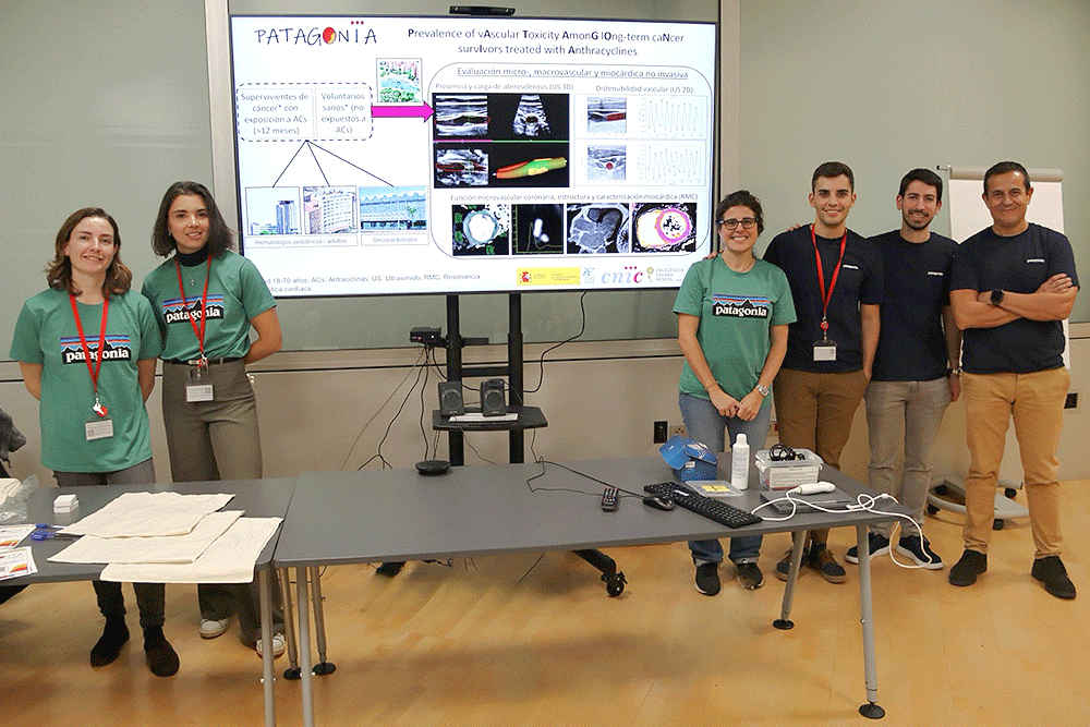 El equipo PATAGONIA durante la actividad “Vivir con salud cardiovascular después del cáncer”, celebrada en CNIC en el marco de la Semana de la Ciencia y la Innovación, noviembre de 2025.