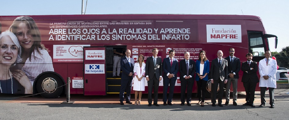 De izda. a dcha.: D. Antonio Guzmán Córdoba, Director del Área de Promoción de Salud de Fundación Mapfre; Dra. Dña. Virginia Soler, Directora Médica del Hospital Universitario HM Montepríncipe; 	Sr. D. Antonio González Terol, Alcalde de Boadilla del Monte; Dr. D. Juan Abarca Cidón, Presidente de HM Hospitales; Dr. D. Valentín Fuster, Director General CNIC; Dra. Dña. Leticia Fernández Friera, Jefa Ud. Imagen Cardíaca de HM CIEC; 	D. Julio Domingo Souto, Director Fundación Mapfre; Dr. D. José Mª Castellano, J