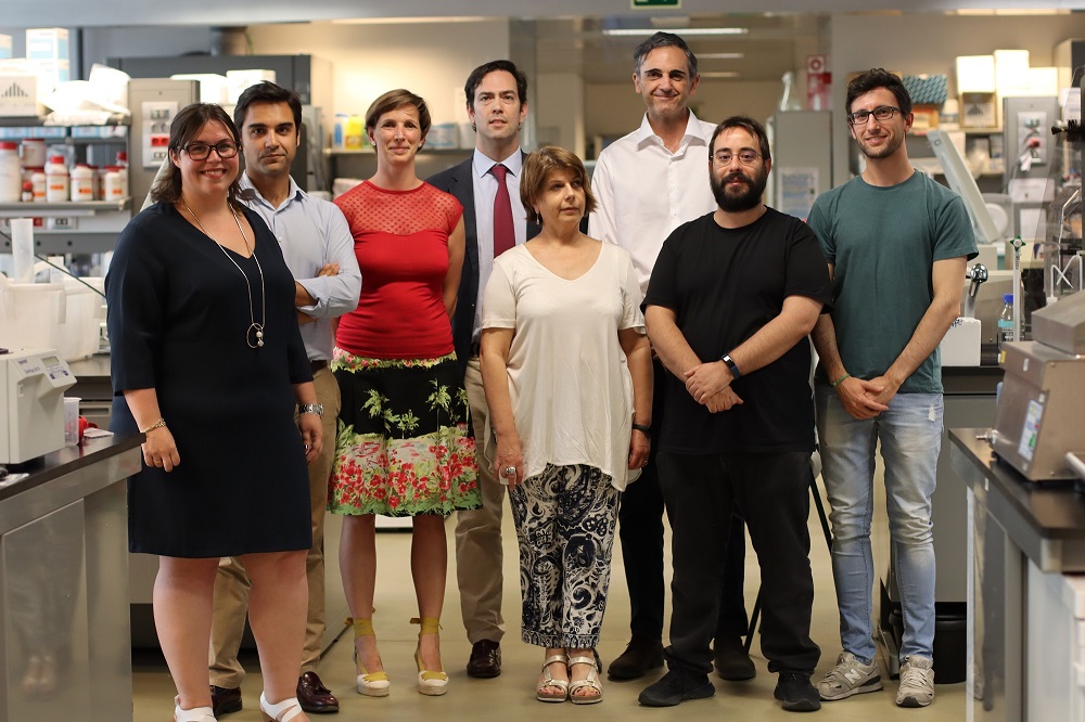 From left to right: Marta Román, Fernando Domínguez, Laura Padrón-Barthe, Pablo Garcia-Pavia, Giovanna Giovinazzo, Enrique Lara-Pezzi, Demetrio J. Santiago, Javier Larrasa-Alonso