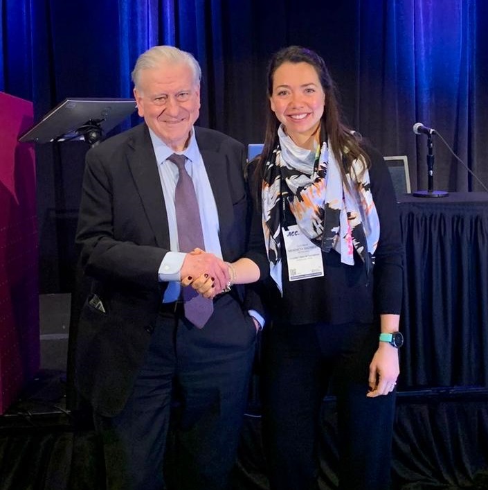 El Dr. Valentín Fuster con la Dra. Guiomar Mendieta