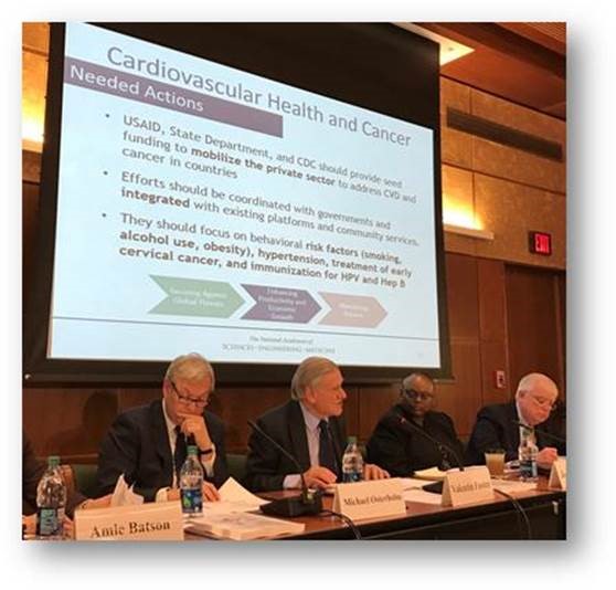 Dr. Fuster participates in the presentation of the report “Global Health and the Future Role of the United States” 