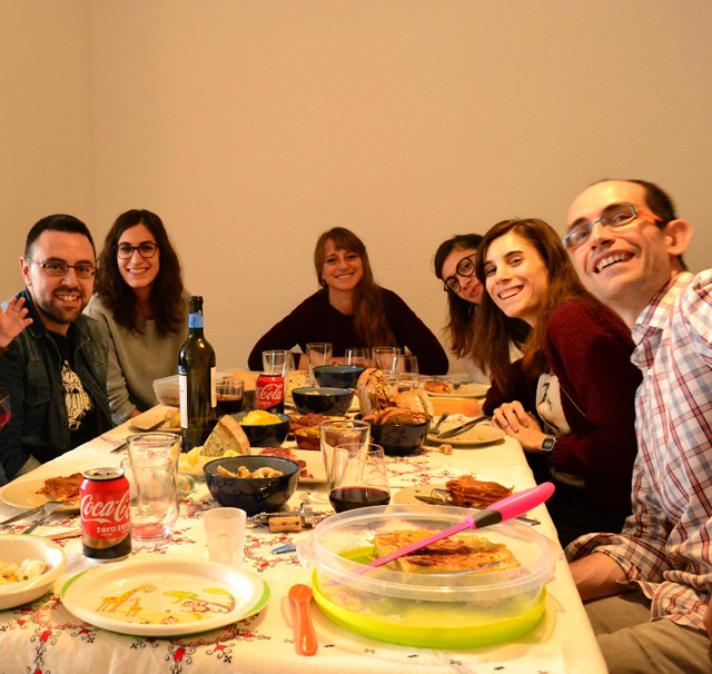 Diciembre 2016. Celebrando Navidad al estilo tradicional, es decir, con un buen banquete.