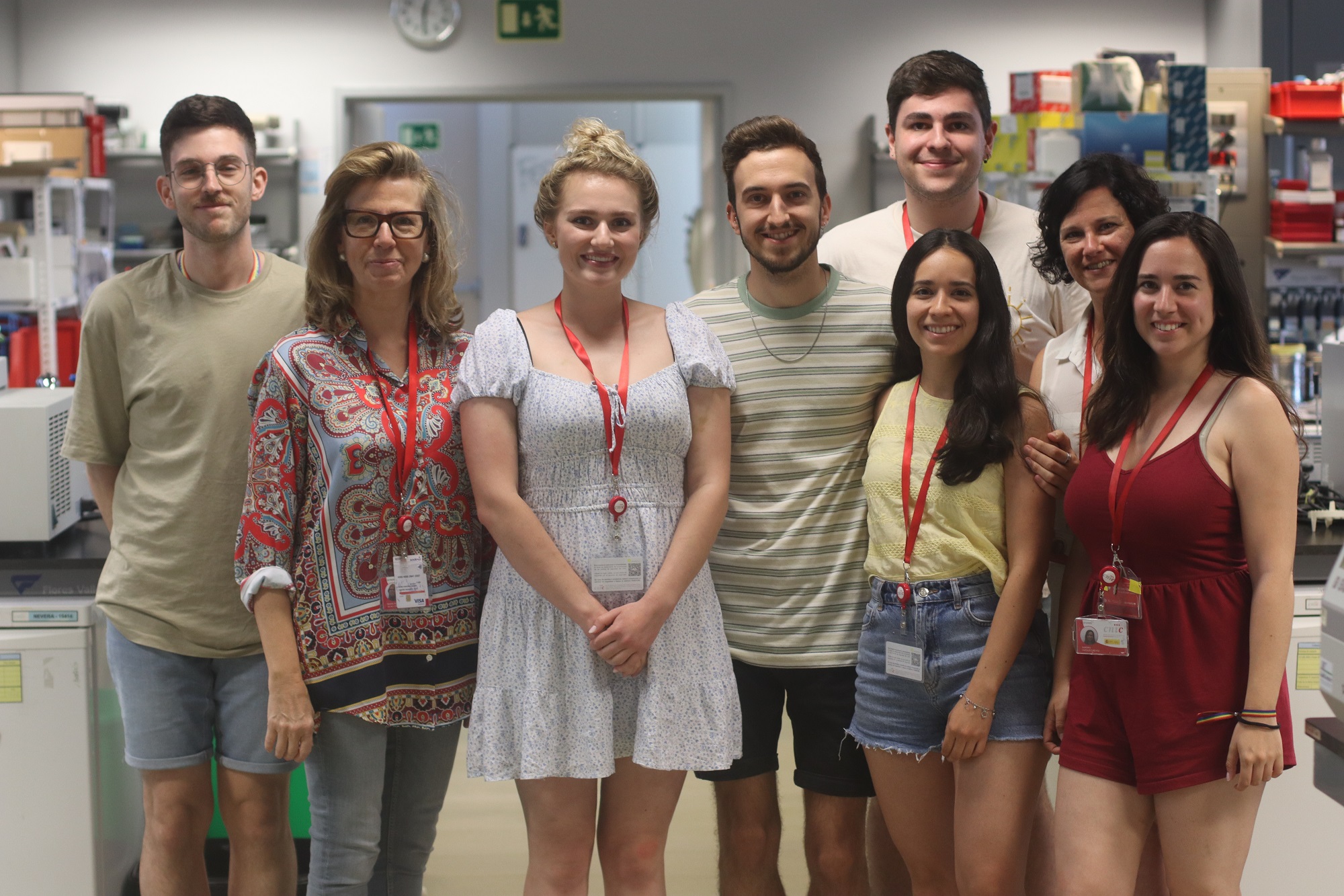 Dra. Moro y a su equipo del Laboratorio de Fisiopatología Neurovascular 