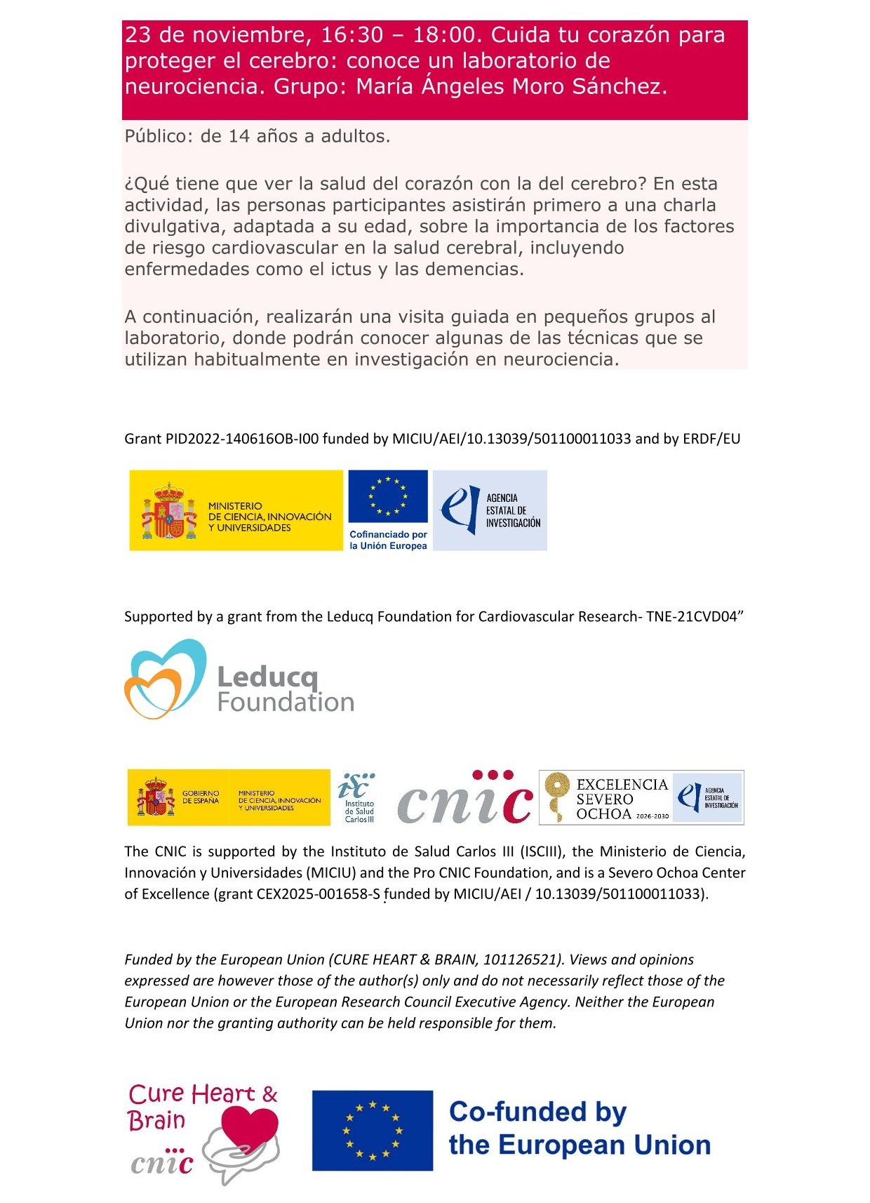 Semana Ciencia Cuida tu corazon