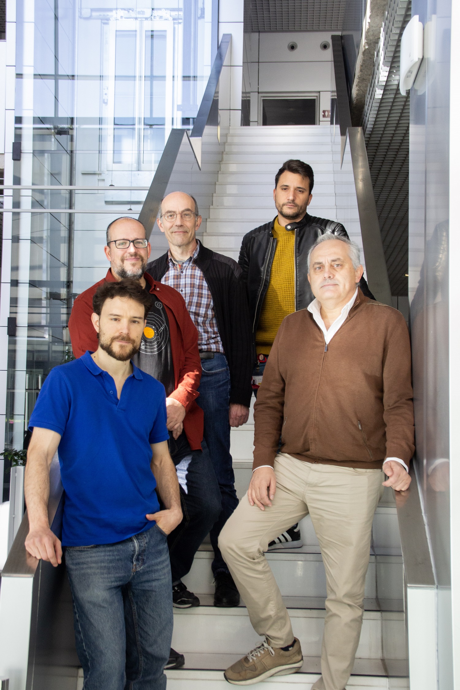 . Fidel Lolo, Miguel Sánchez, Fernando Martínez de Benito, Daniel Jiménez-Carretero y  Miguel Ángel del Pozo.