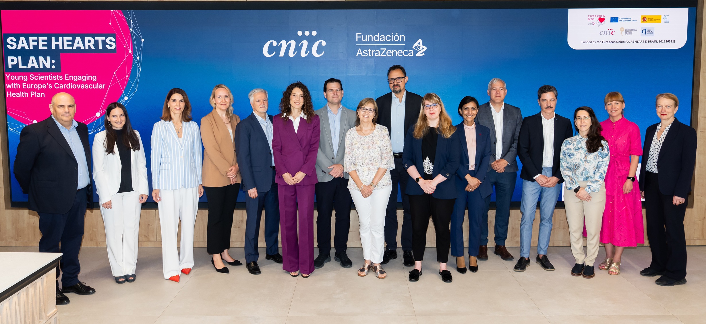 Participantes en el encuentro internacional “SAFE HEARTS PLAN: Young Scientists Engaging with Europe’s Cardiovascular Health Plan”.