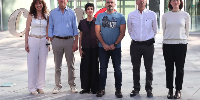Foto Rocío Sierra, Miguel Torres, Cristina Villa del Campo, Enrique Calvo, Jesús Vázquez y Consuelo Marín-Vicente.