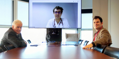 Foto Dr. Valentín Fuster, Dr. Xavier Rosselló y Dr. Borja Ibáñez.