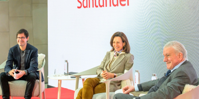 Ana Botín y Valentín Fuster en la presentación del estudio PESA CNIC Santander