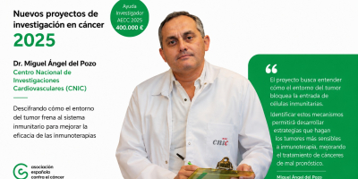 Miguel Ángel del Pozo recibe financiación de la AECC para impulsar su proyecto