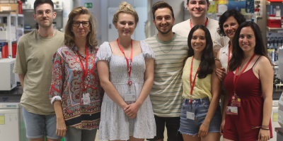 Dra. Moro y a su equipo del Laboratorio de Fisiopatología Neurovascular 