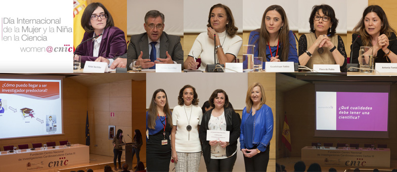 Fotos de la Jornada celebrada con motivo del Día Internacional de la Mujer y la Niña en la Ciencia en el Centro Nacional de Investigaciones Cardiovasculares Carlos III (CNIC) 